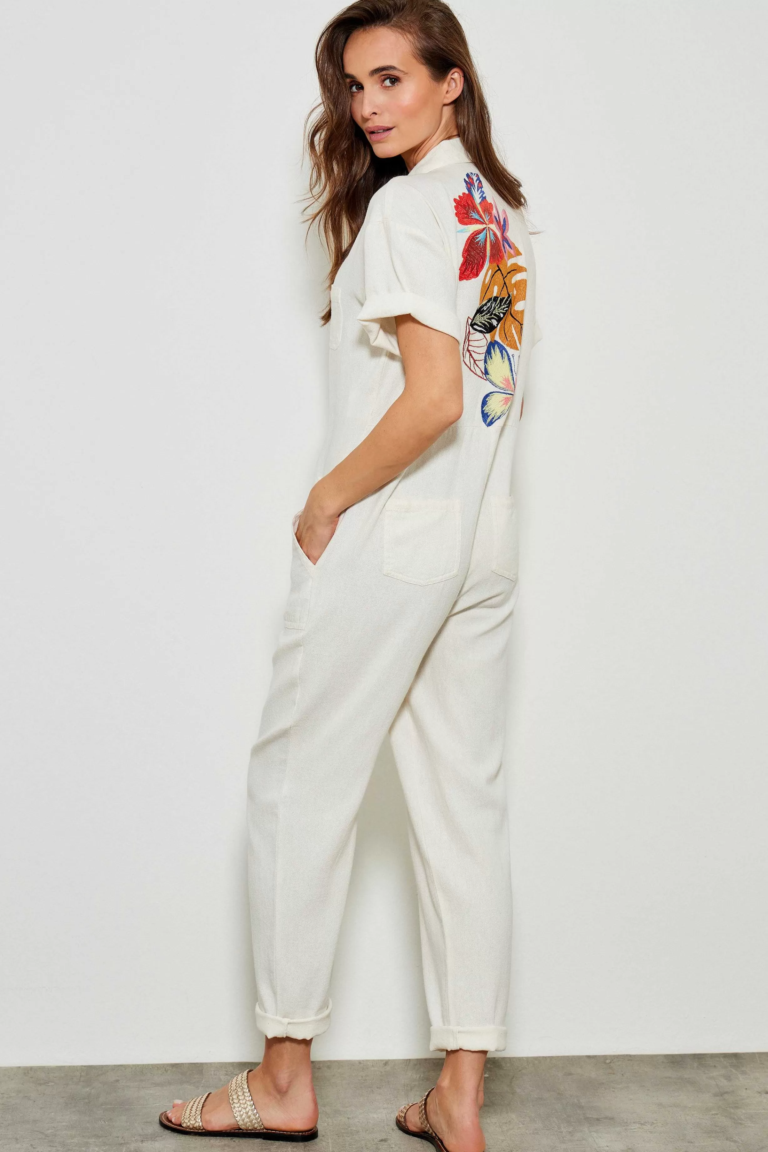 Five Jeans Esad Jumpsuit Off White Discount