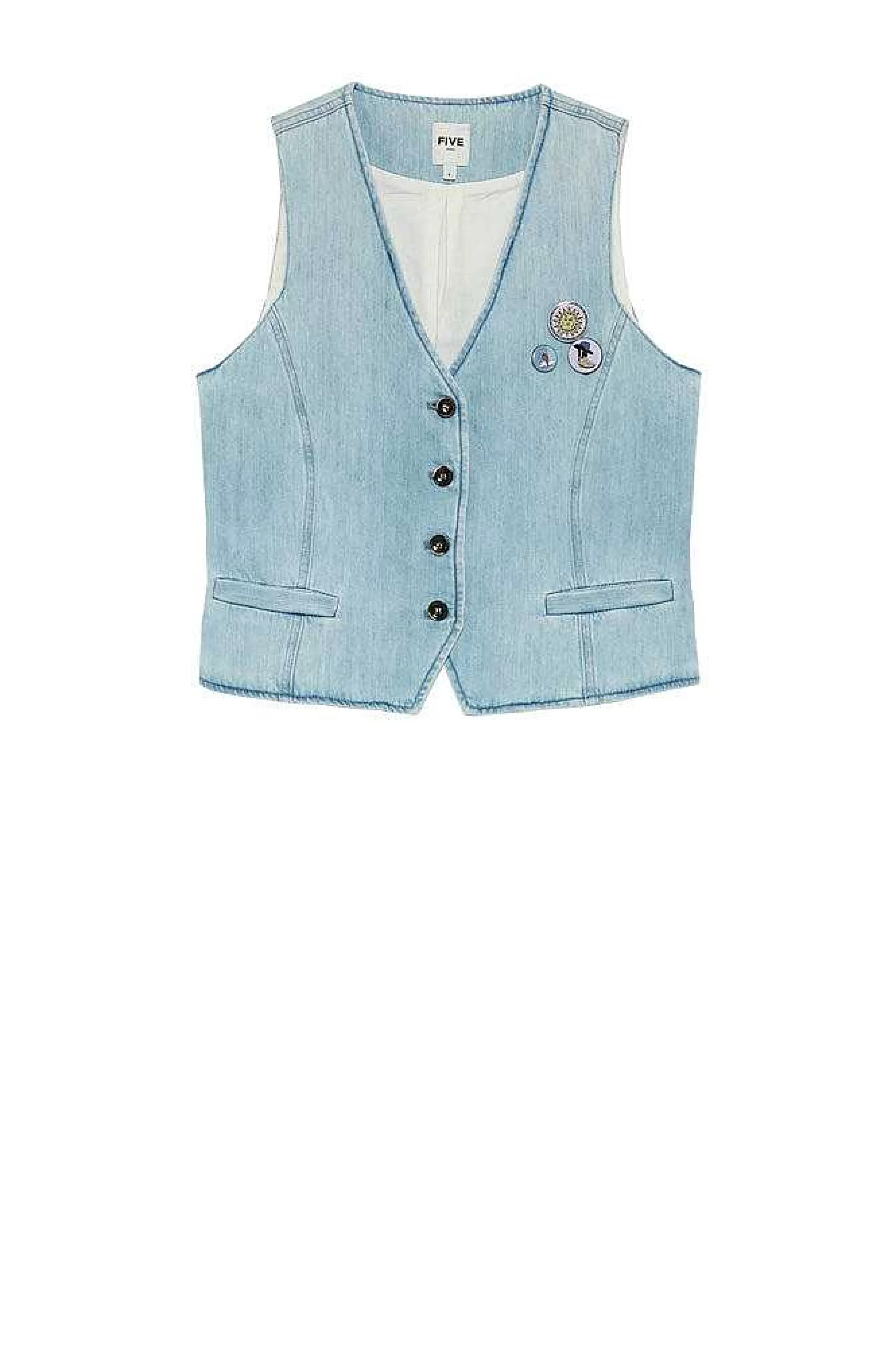 Five Jeans Victor Vest Lyse Bla Best